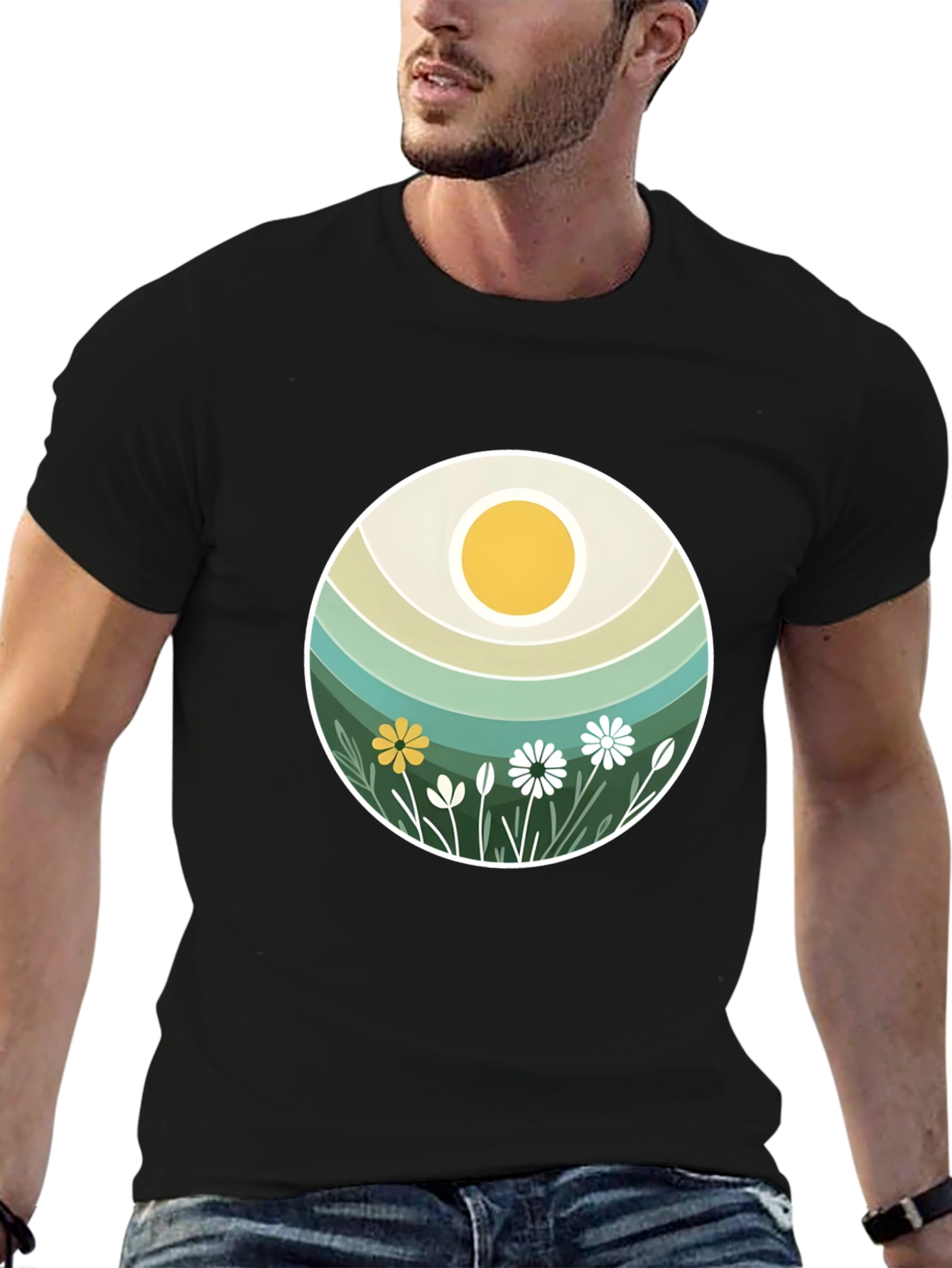 Retro Floral Sun T-Shirt