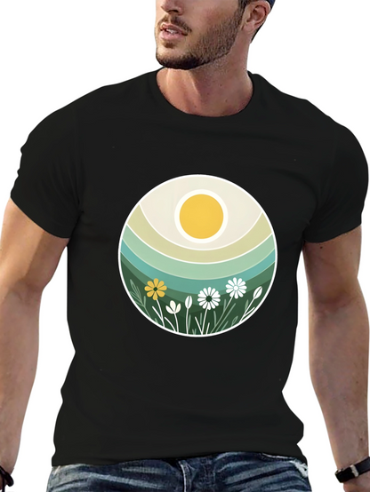 Retro Floral Sun T-Shirt