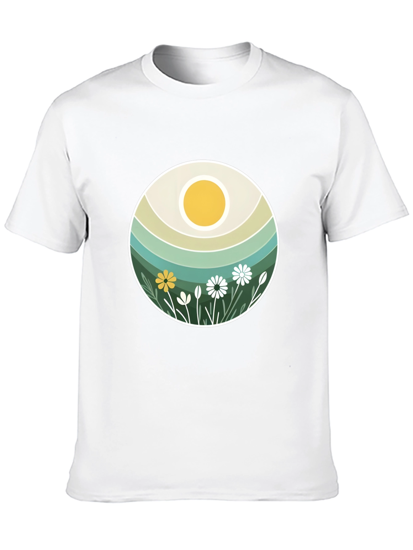 Retro Floral Sun T-Shirt