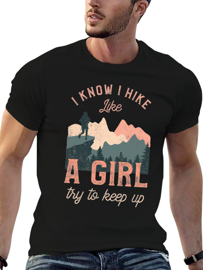 I Hike Like A Girl Graphic T-Shirt