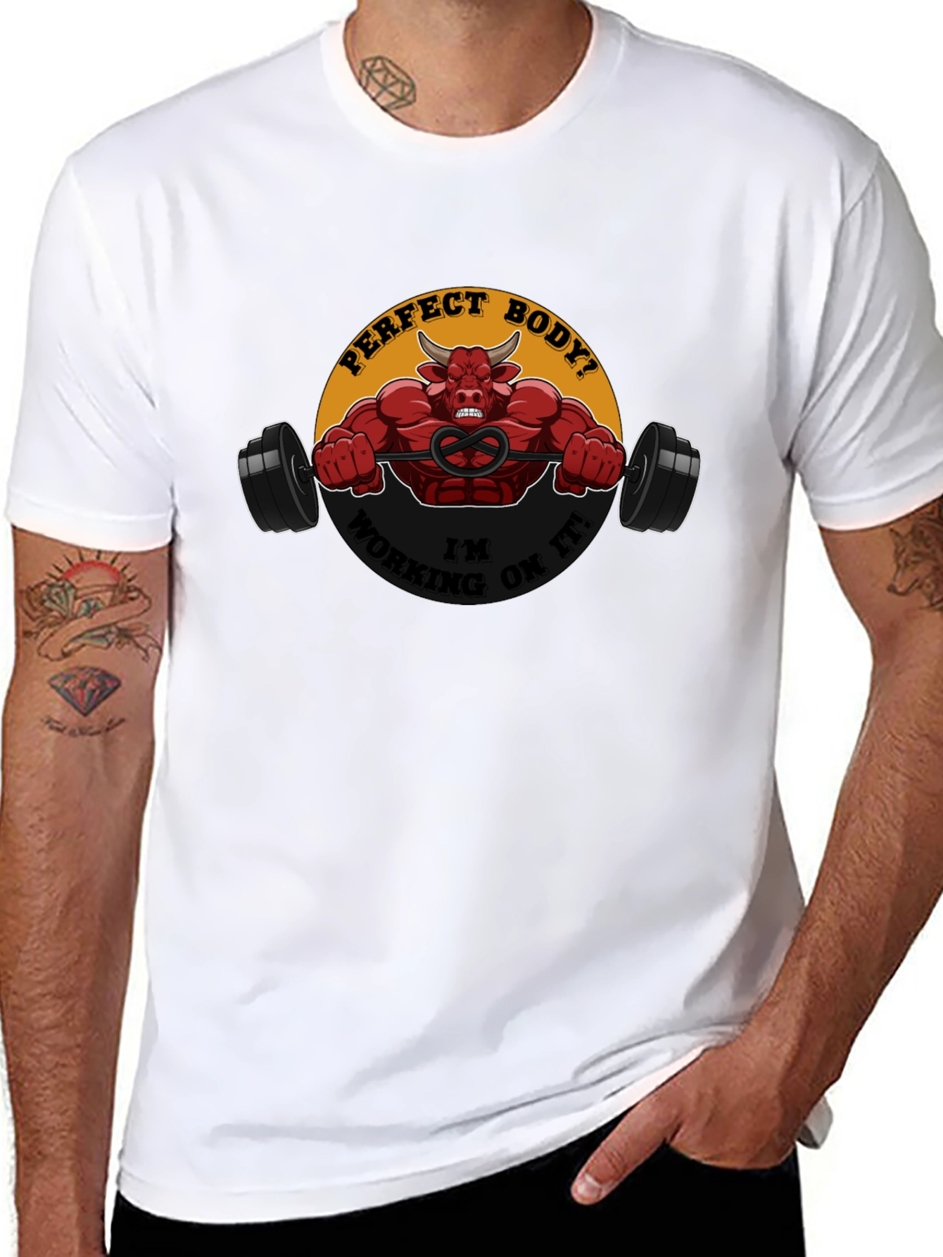 Perfect Body in Progress Black Graphic Tee