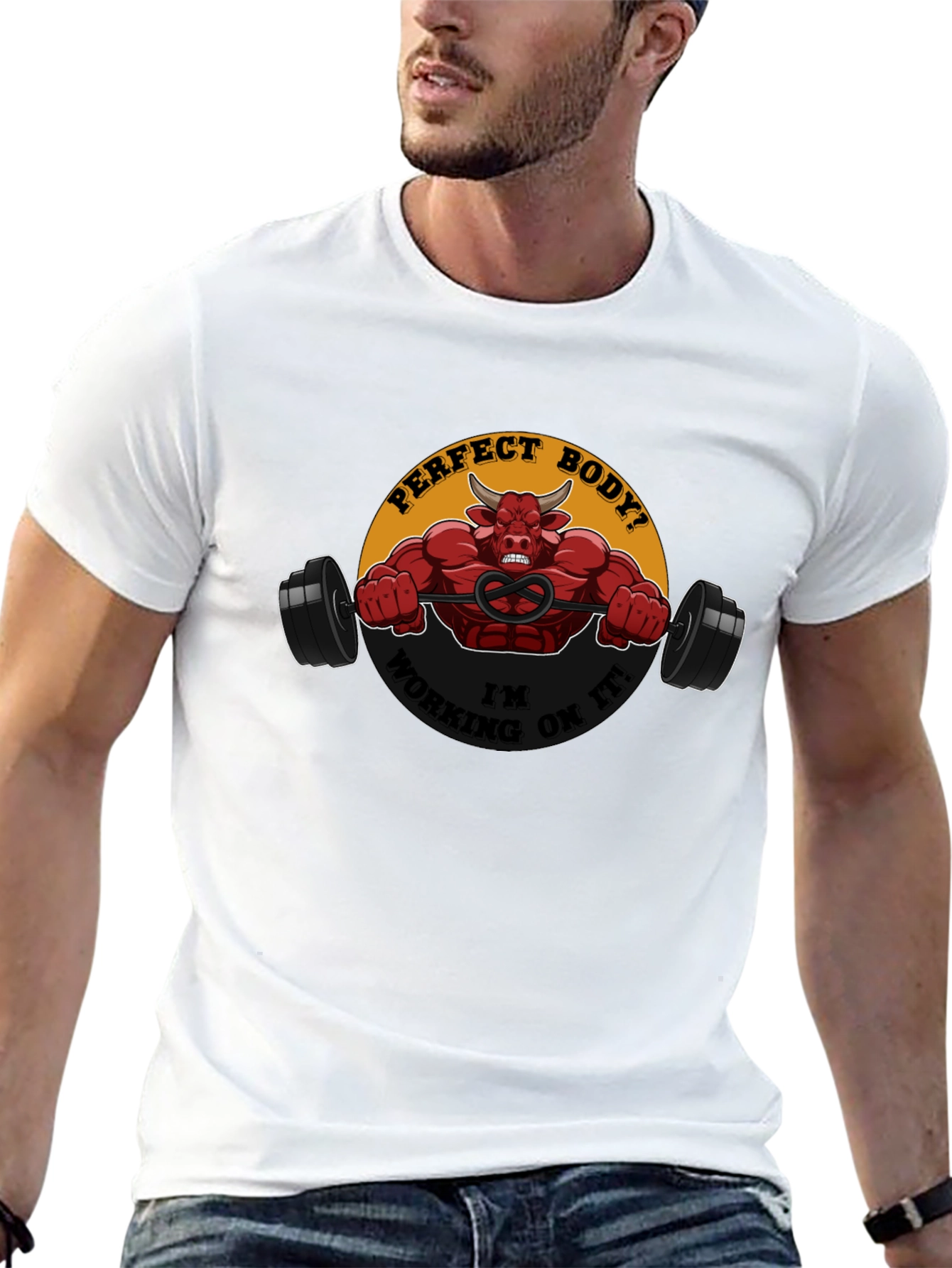 Perfect Body in Progress Black Graphic Tee