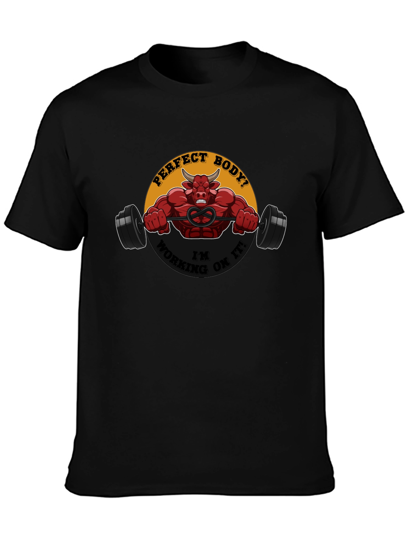 Perfect Body in Progress Black Graphic Tee