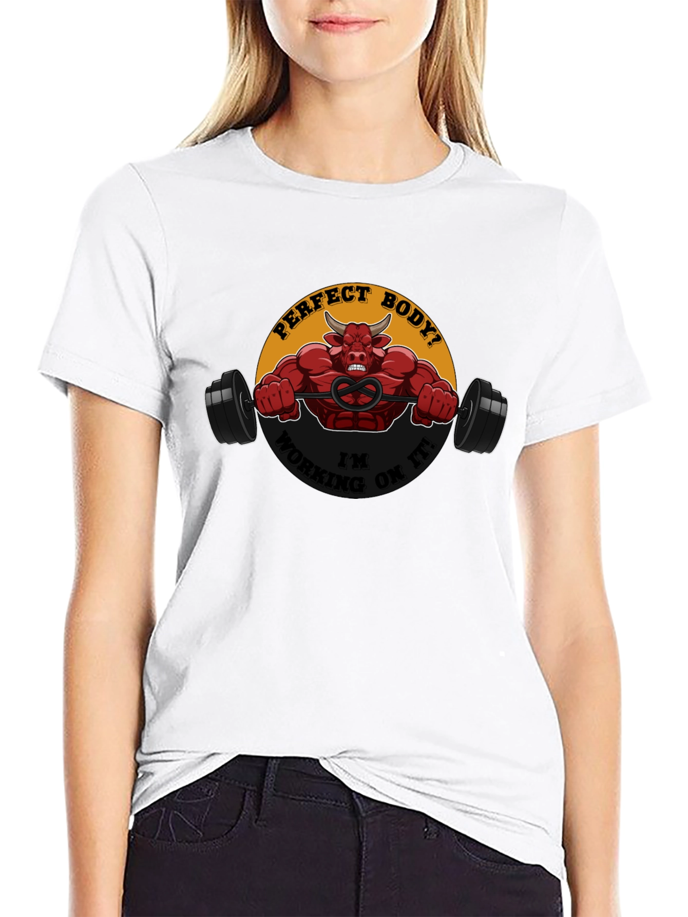 Perfect Body in Progress Black Graphic Tee