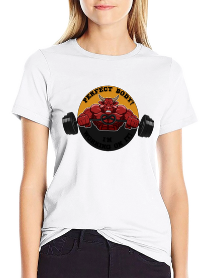 Perfect Body in Progress Black Graphic Tee