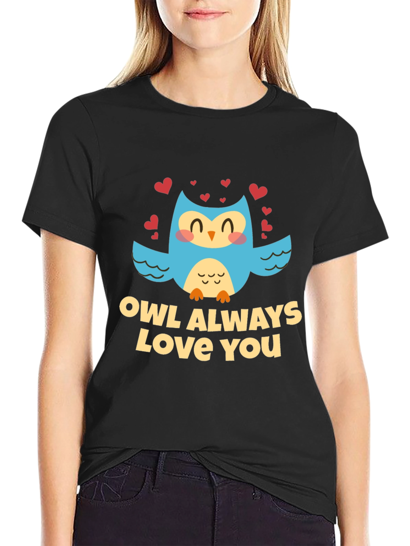 Owl Always Love You Black Graphic Tee Shirt