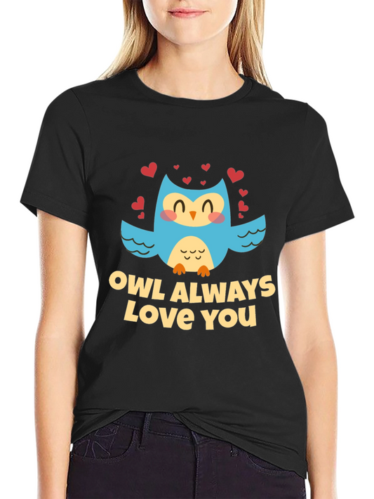 Owl Always Love You Black Graphic Tee Shirt