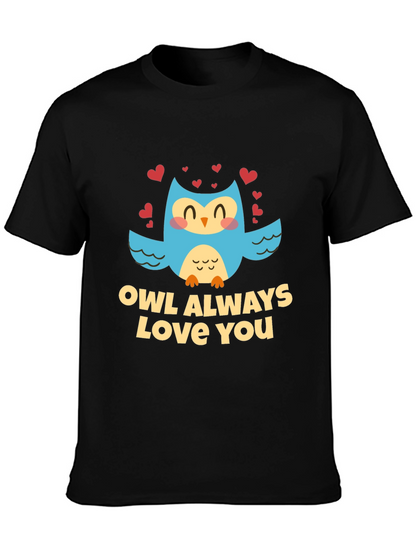 Owl Always Love You Black Graphic Tee Shirt