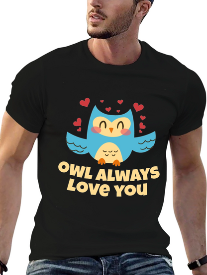 Owl Always Love You Black Graphic Tee Shirt
