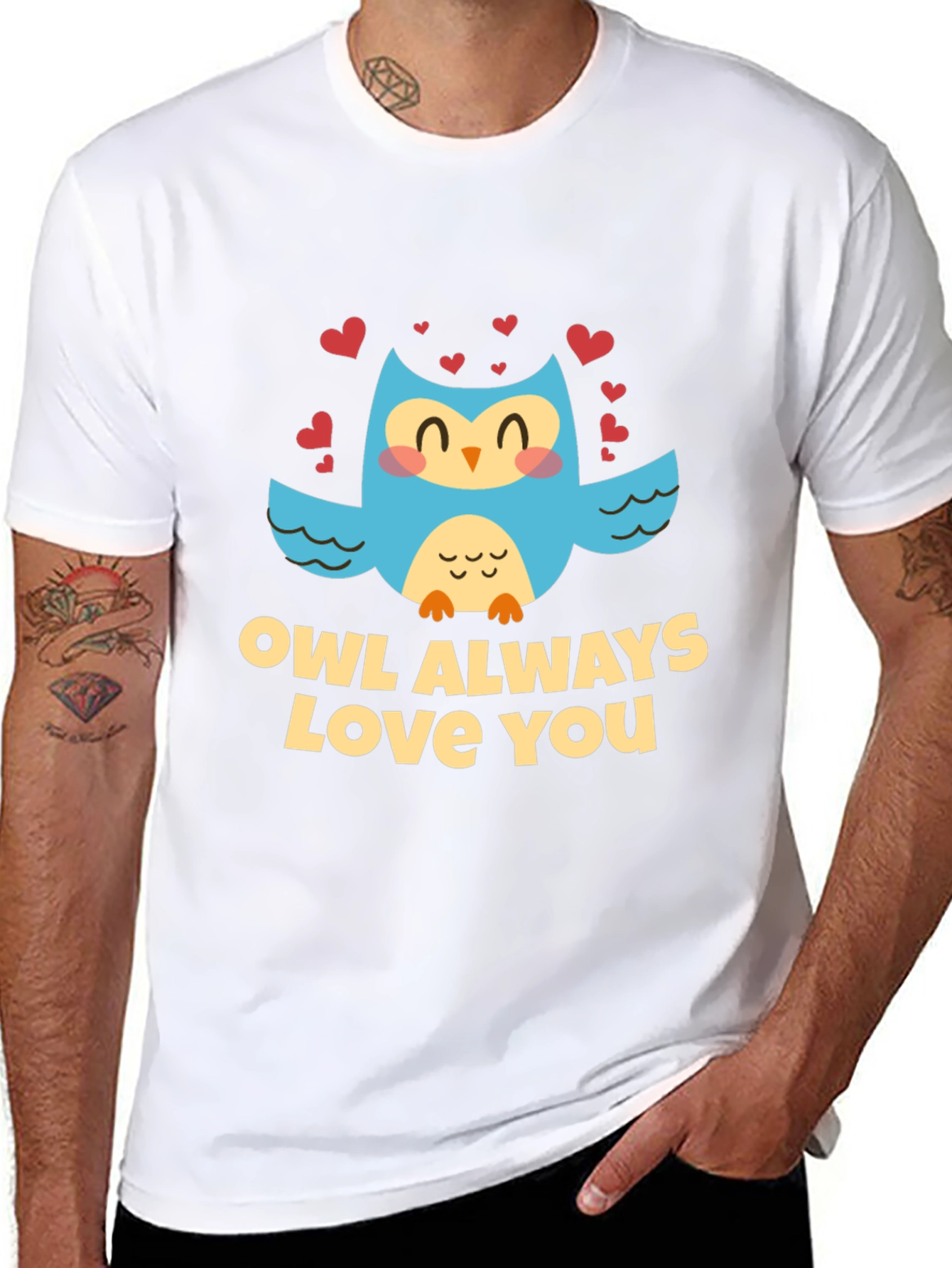Owl Always Love You Black Graphic Tee Shirt