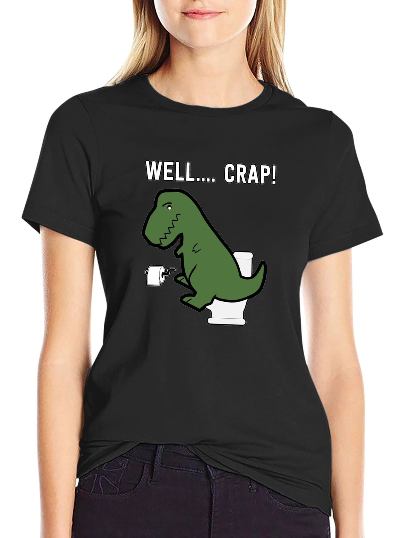 Dino Toilet Humor T-Shirt - Well... Crap!