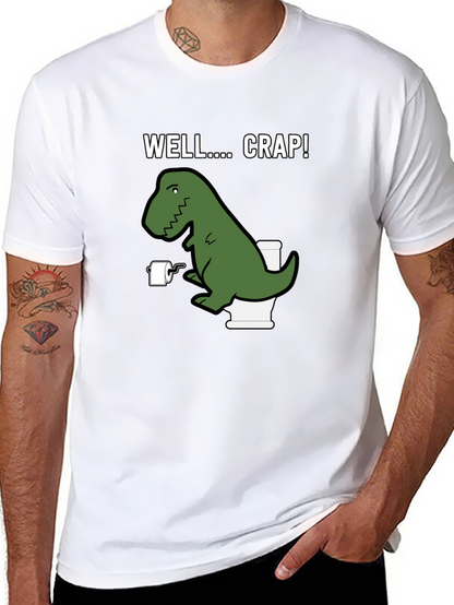 Dino Toilet Humor T-Shirt - Well... Crap!