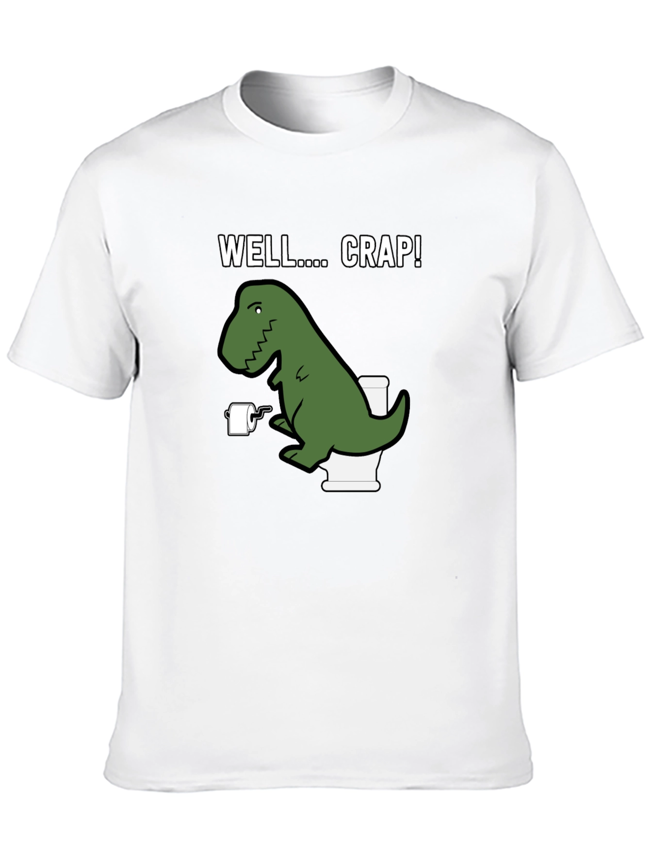 Dino Toilet Humor T-Shirt - Well... Crap!