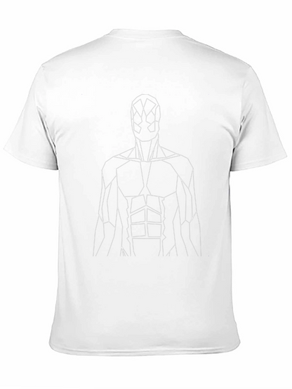Geometric Superhero Graphic Tee - Black