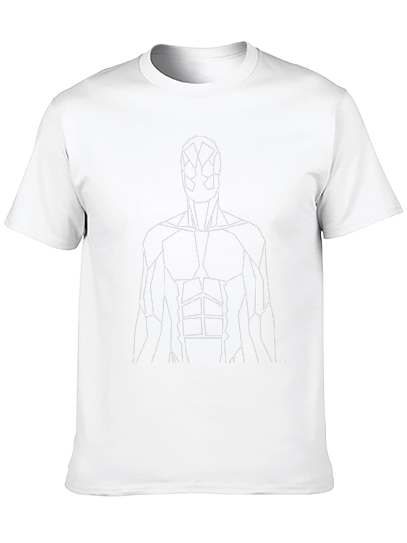 Geometric Superhero Graphic Tee - Black