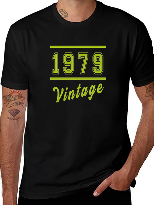 Vintage 1979 Graphic T-Shirt - Retro Birthday Tee