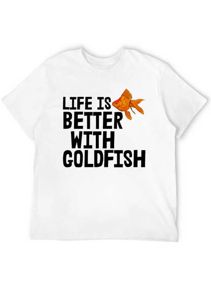 Life is Better With Goldfish Black T-Shirt