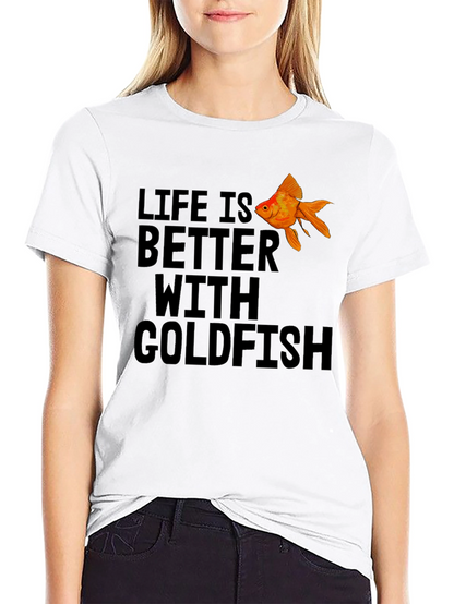Life is Better With Goldfish Black T-Shirt
