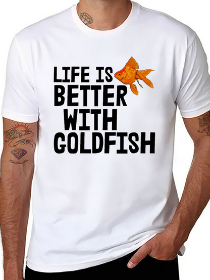 Life is Better With Goldfish Black T-Shirt