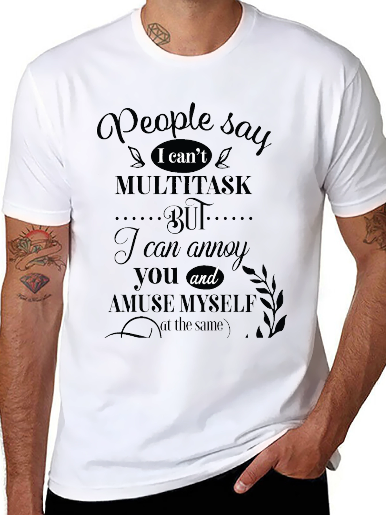 Funny I Cant Multitask Graphic Tee