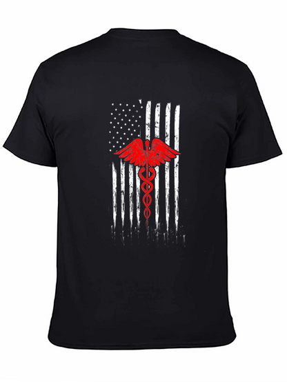 American Flag Medical Symbol T-Shirt