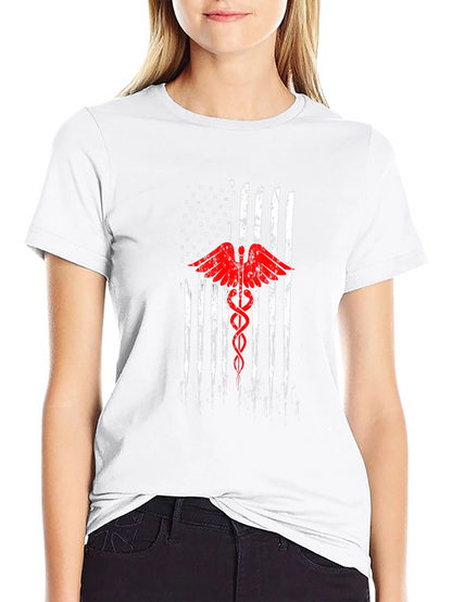 American Flag Medical Symbol T-Shirt