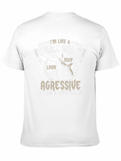 Whale Shark Aggressive Funny Mens T-Shirt