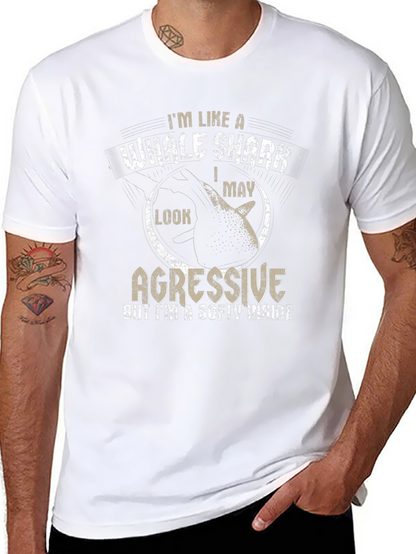 Whale Shark Aggressive Funny Mens T-Shirt