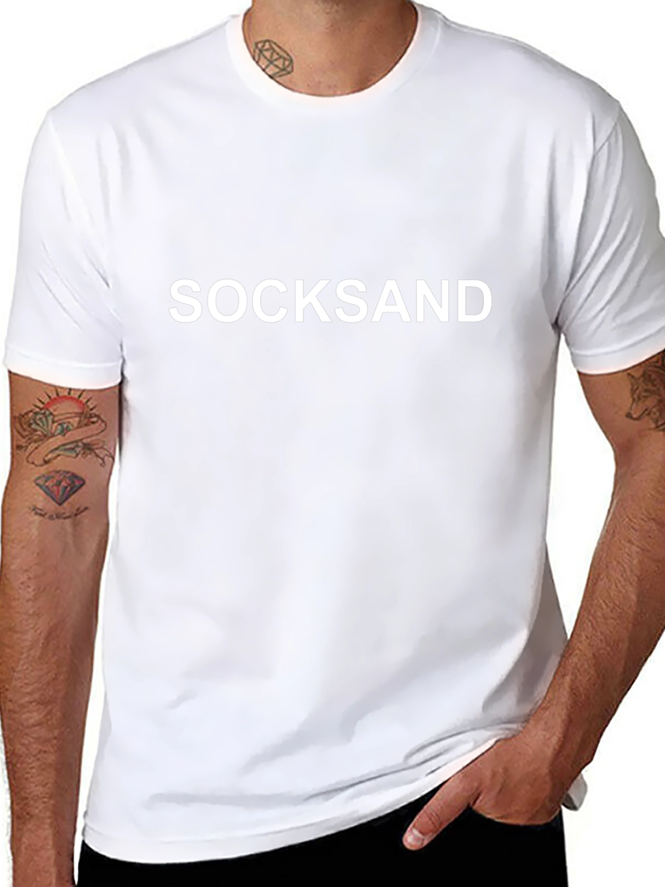 SOCKSAND Graphic Tee - Modern Fit Black T-Shirt