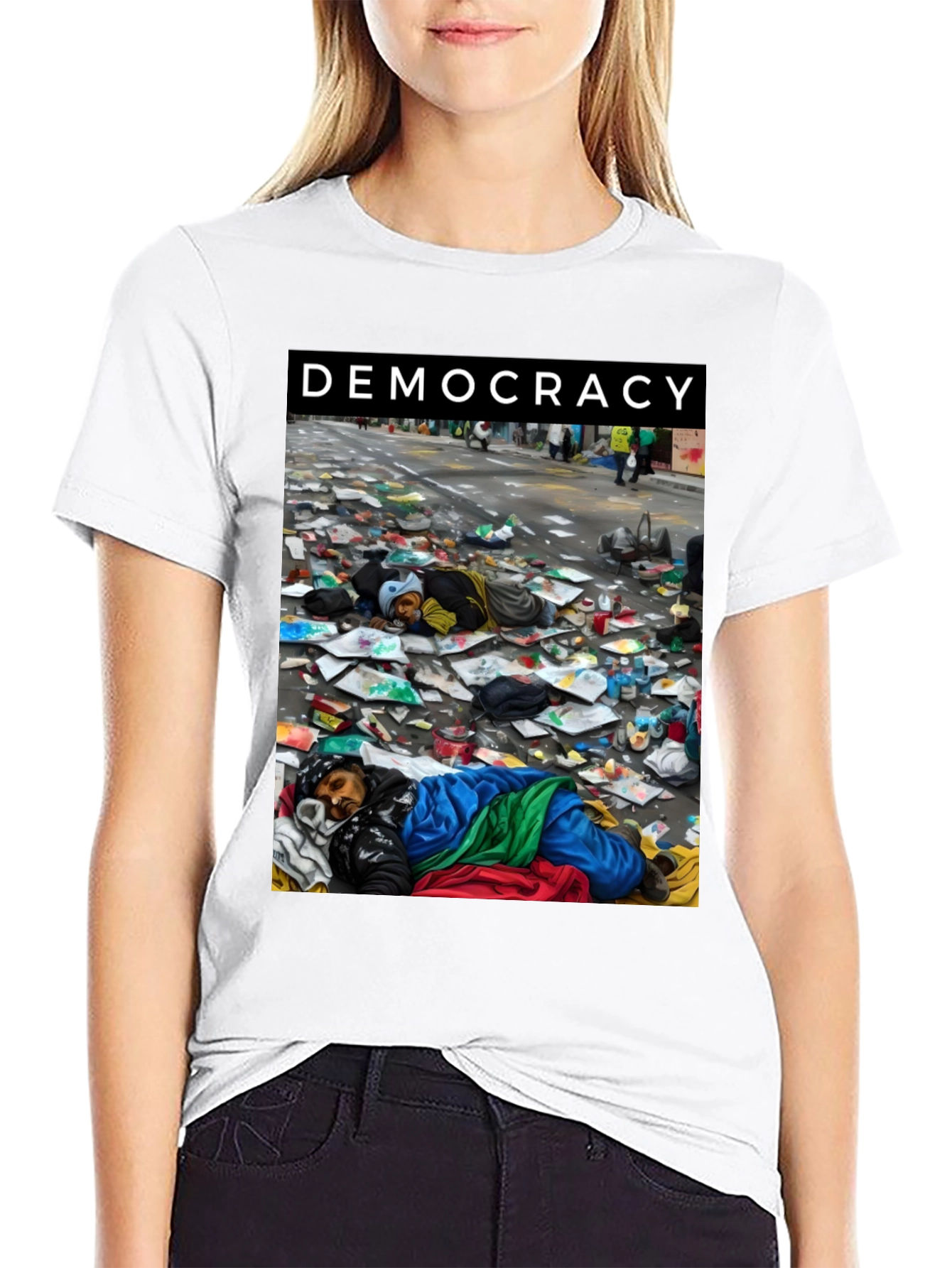 Democracy Graphic Tee: Powerful Social Statement