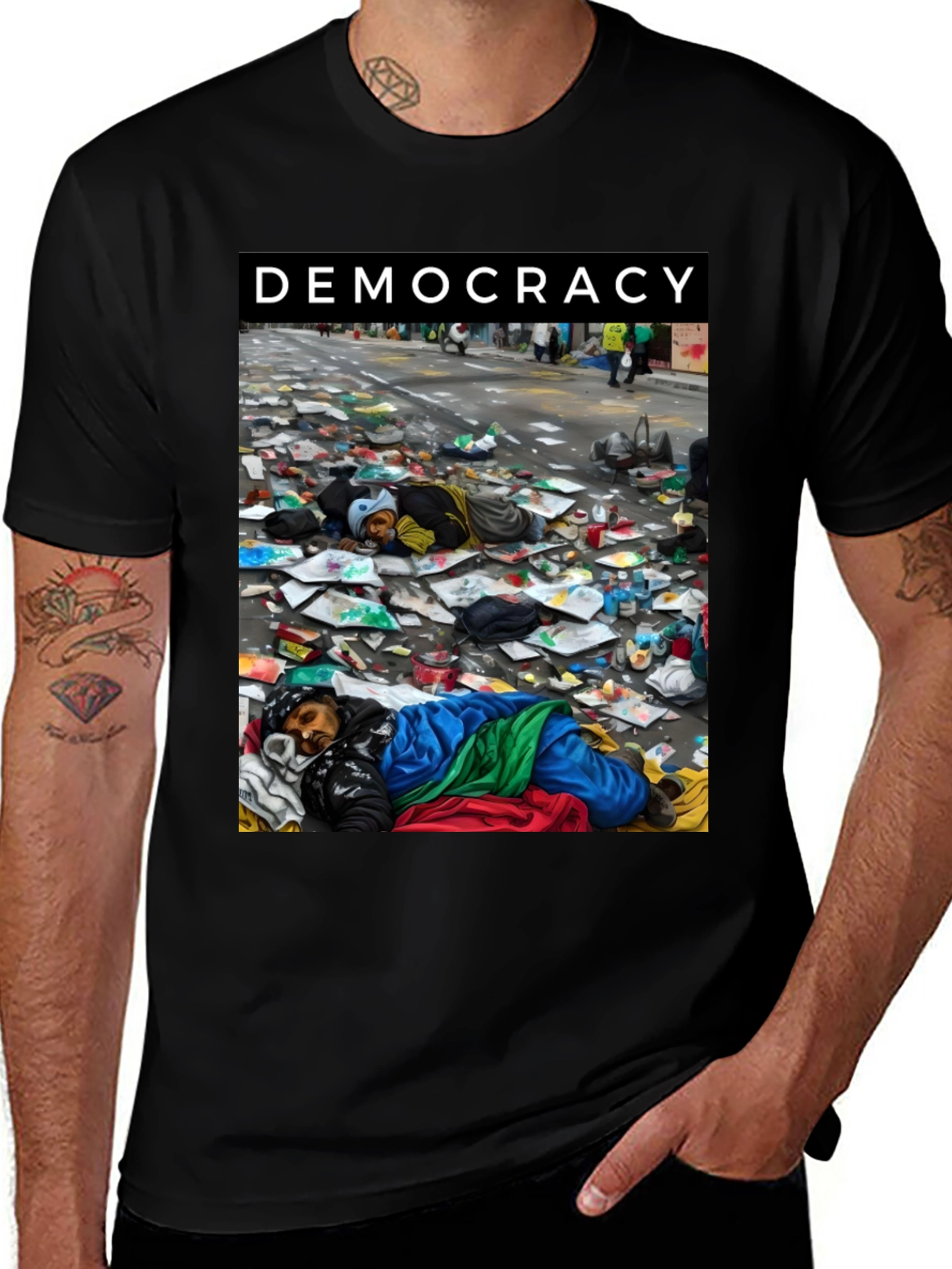 Democracy Graphic Tee: Powerful Social Statement