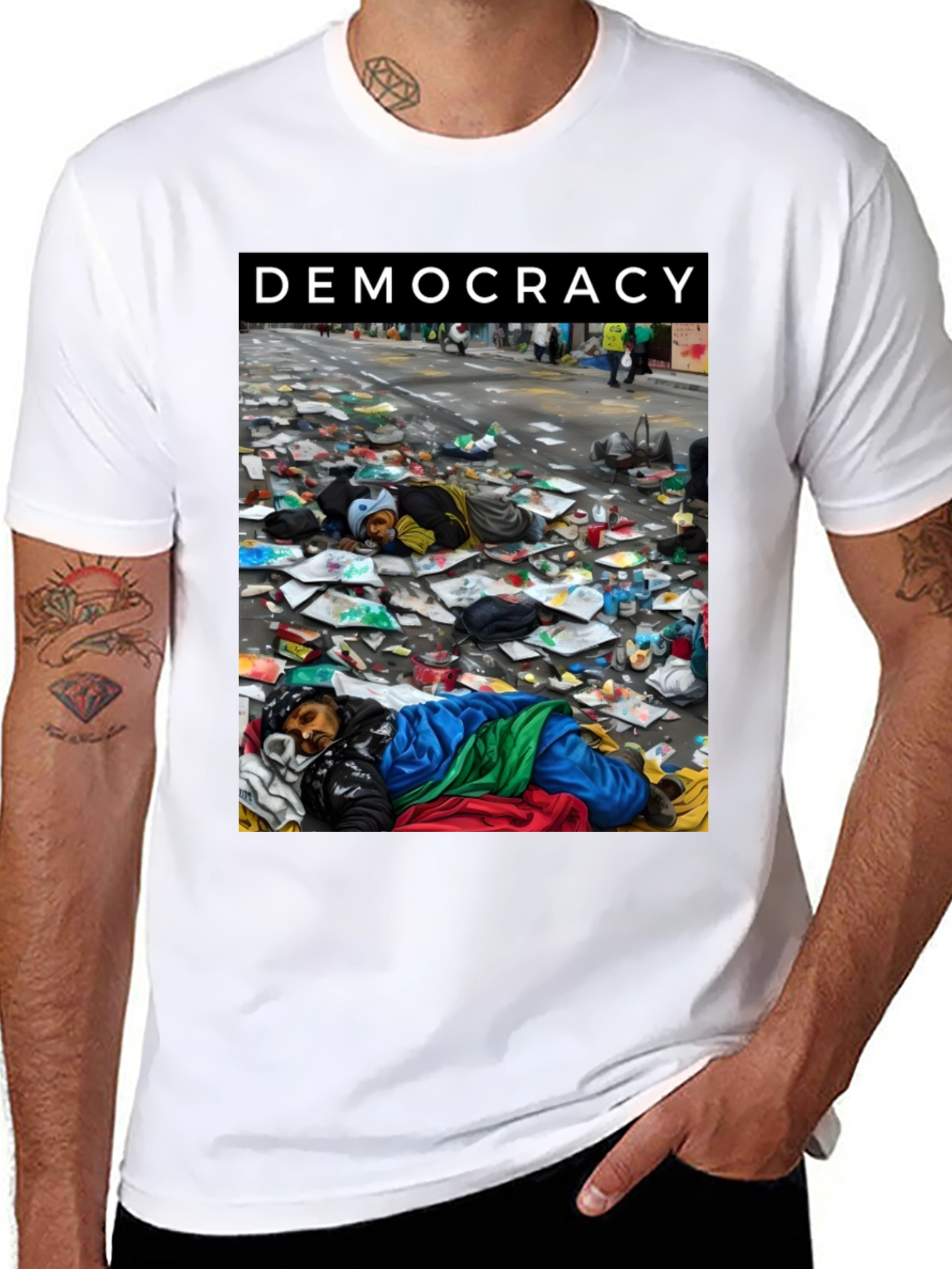 Democracy Graphic Tee: Powerful Social Statement