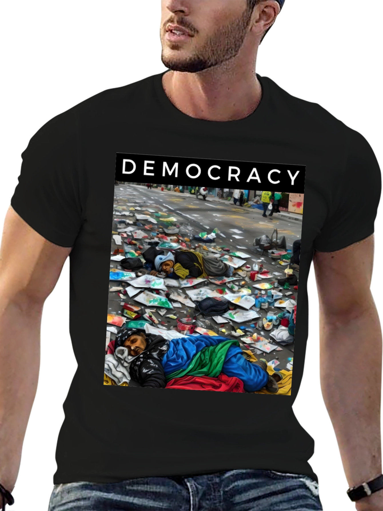 Democracy Graphic Tee: Powerful Social Statement