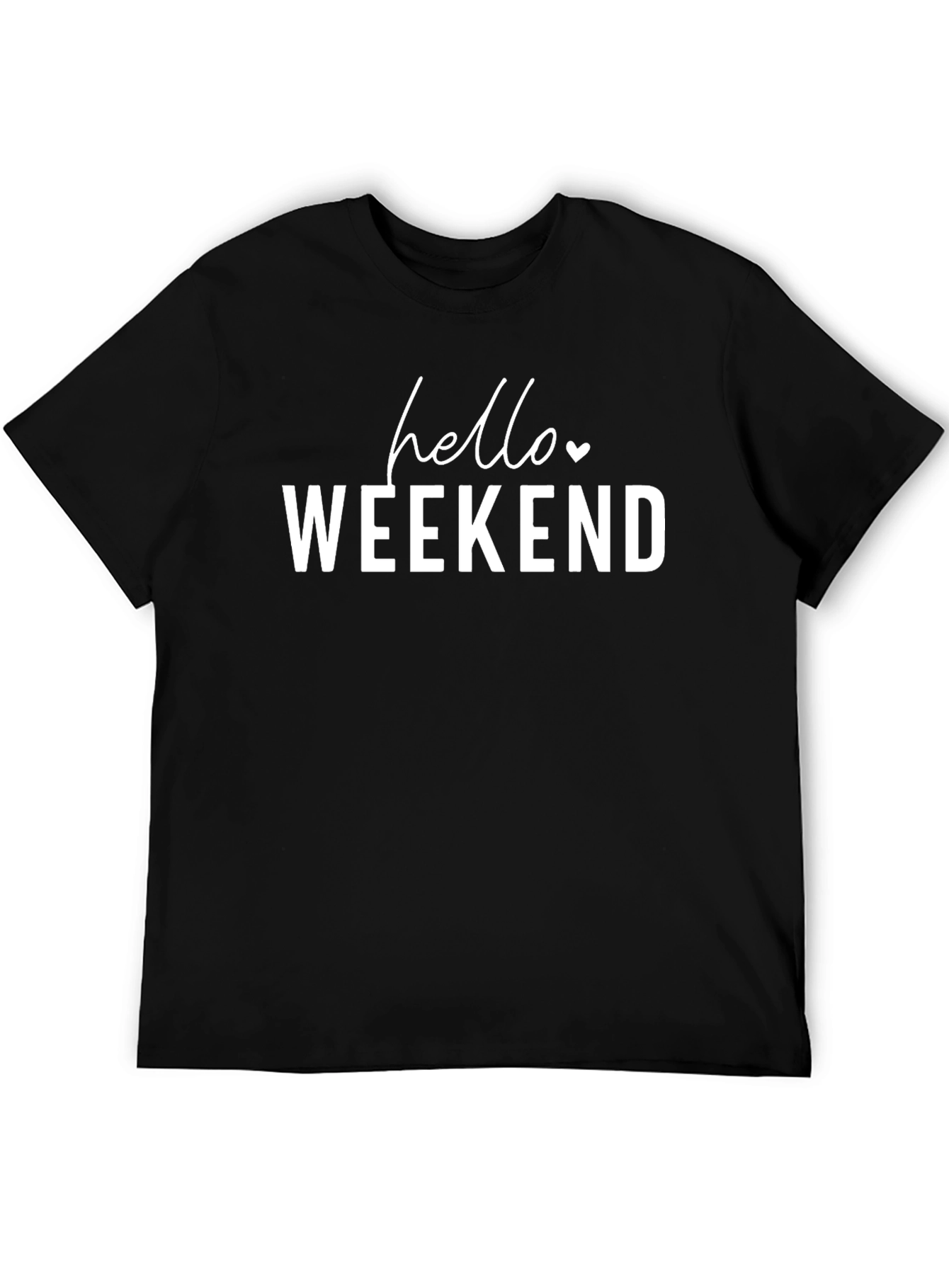 Hello Weekend Graphic Tee - Black