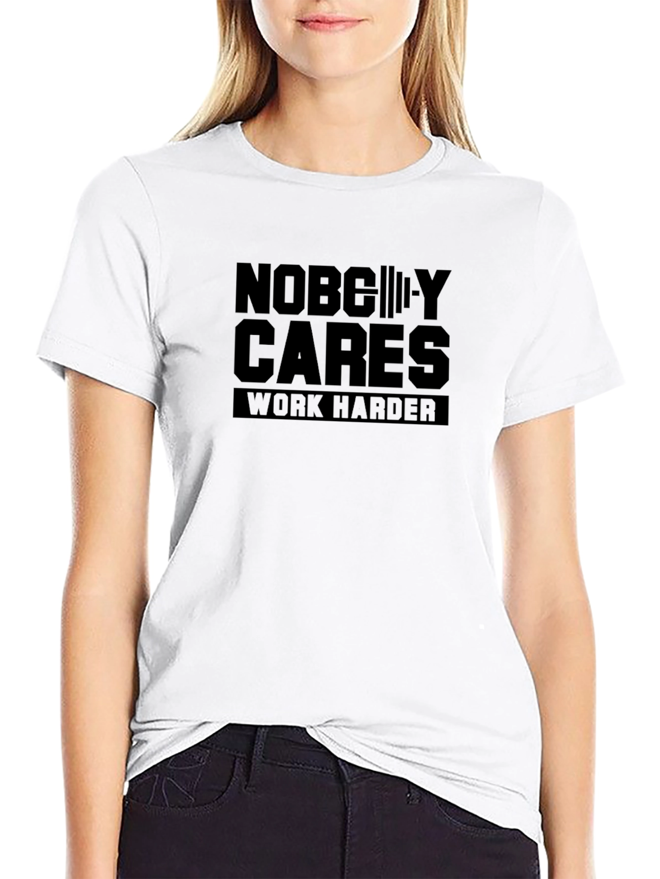 Nobody Cares Work Harder Black T-Shirt