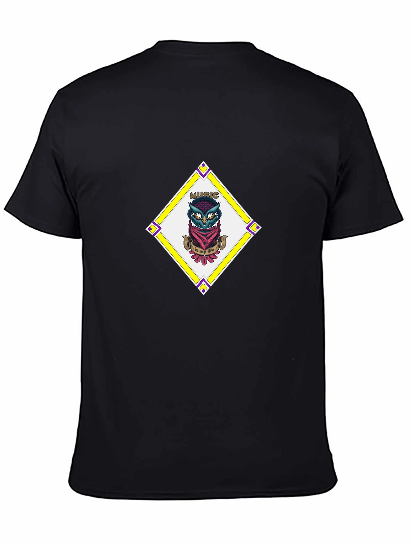 Music Owl T-Shirt - Bandana Diamond Design