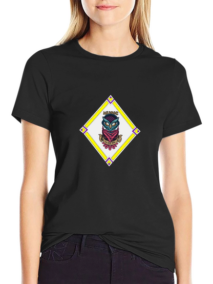 Music Owl T-Shirt - Bandana Diamond Design