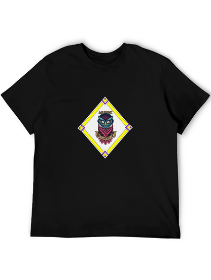 Music Owl T-Shirt - Bandana Diamond Design