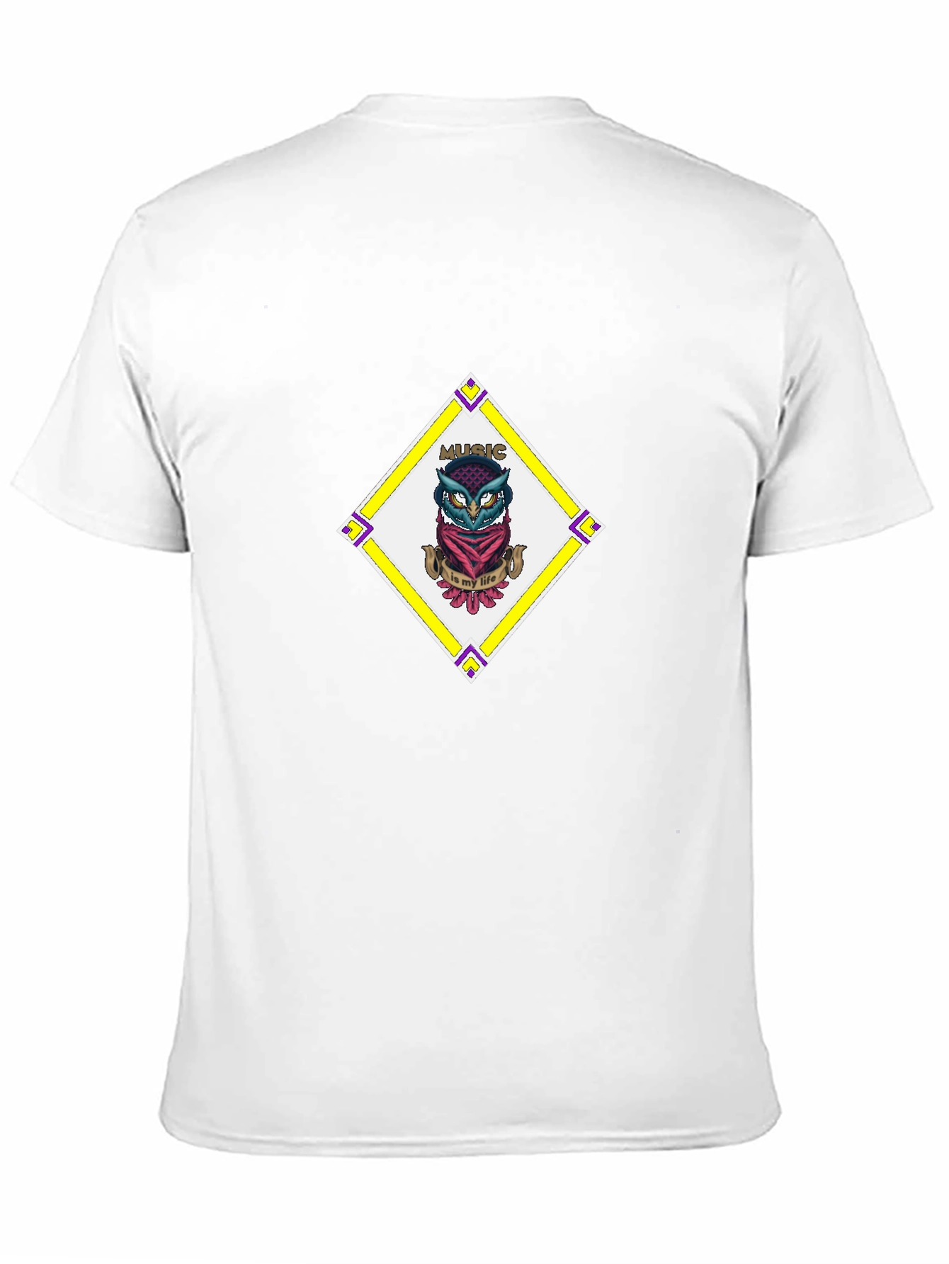 Music Owl T-Shirt - Bandana Diamond Design