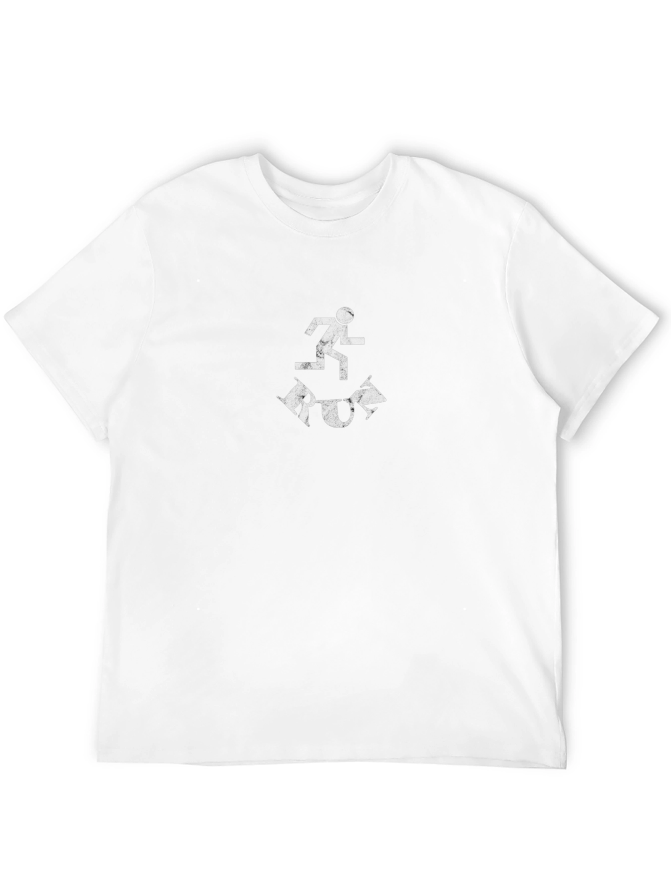 Mens Black Run Graphic Tee