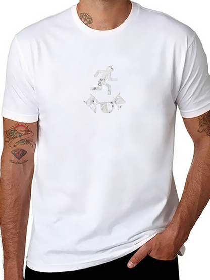 Mens Black Run Graphic Tee