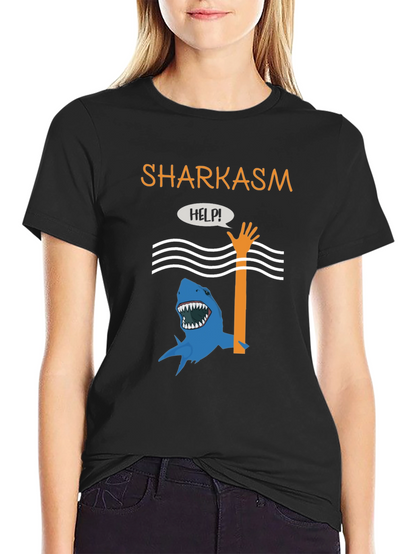 Sharkasm Funny Graphic T-Shirt