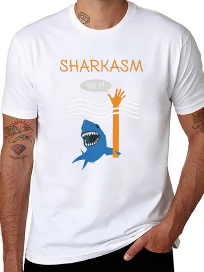 Sharkasm Funny Graphic T-Shirt
