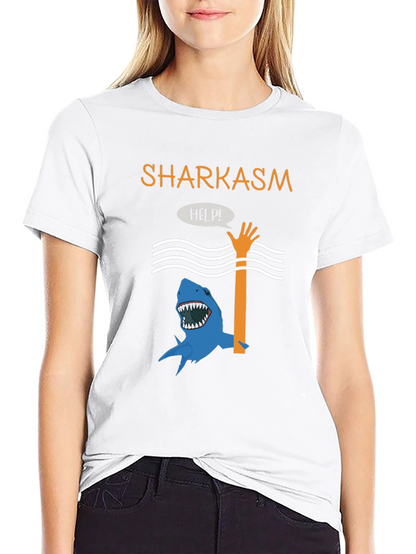 Sharkasm Funny Graphic T-Shirt
