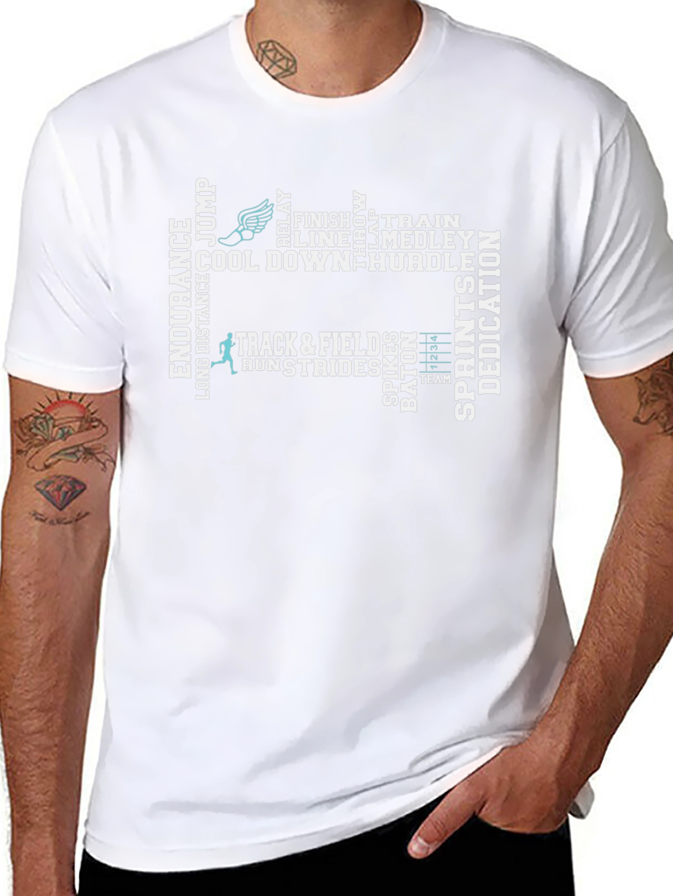 Track and Field Word Art T-Shirt