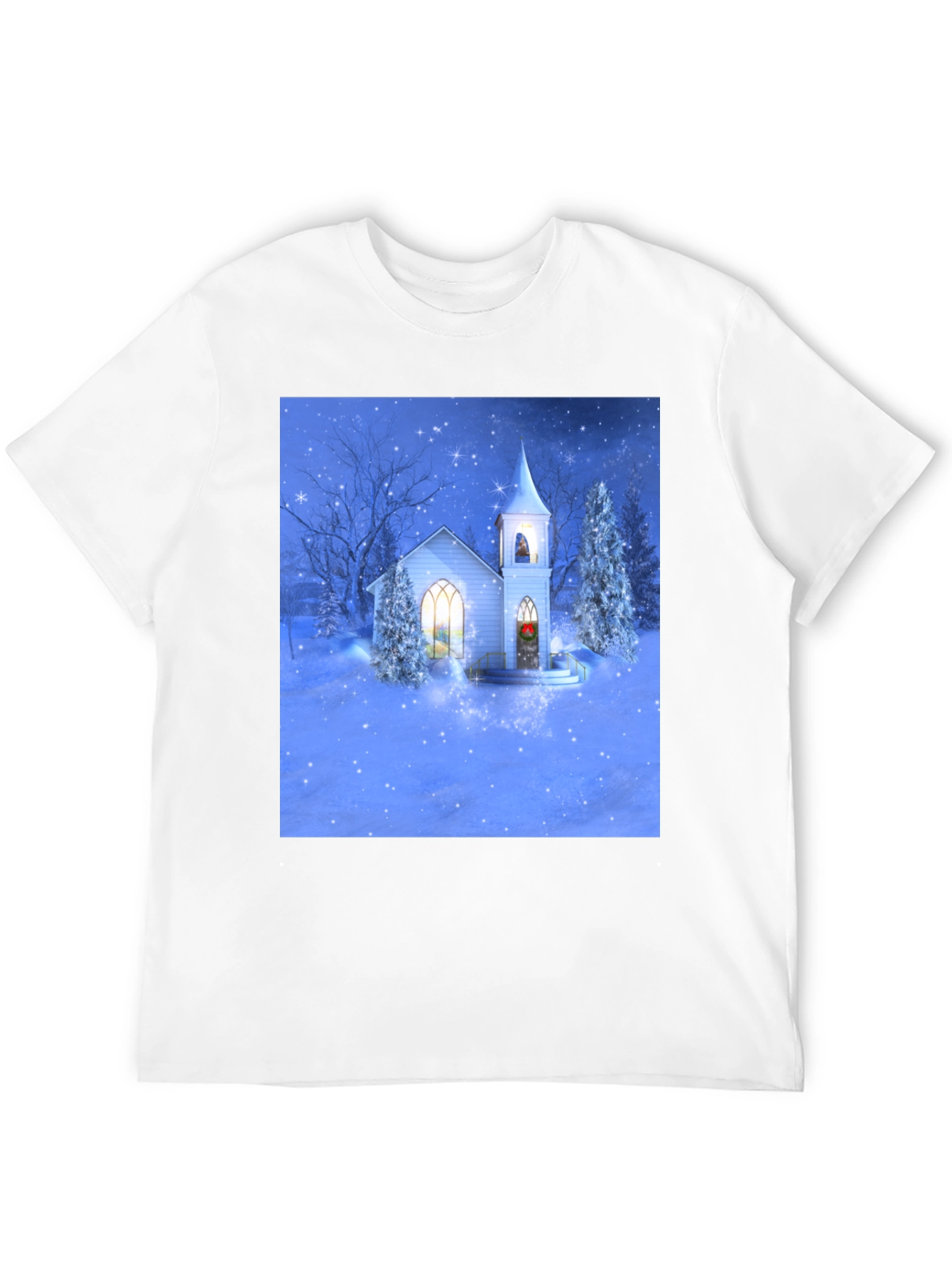 Winter Church T-Shirt - Holiday Festive Tee