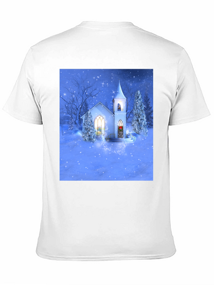 Winter Church T-Shirt - Holiday Festive Tee