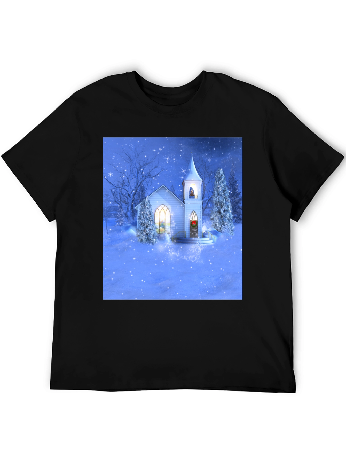 Winter Church T-Shirt - Holiday Festive Tee