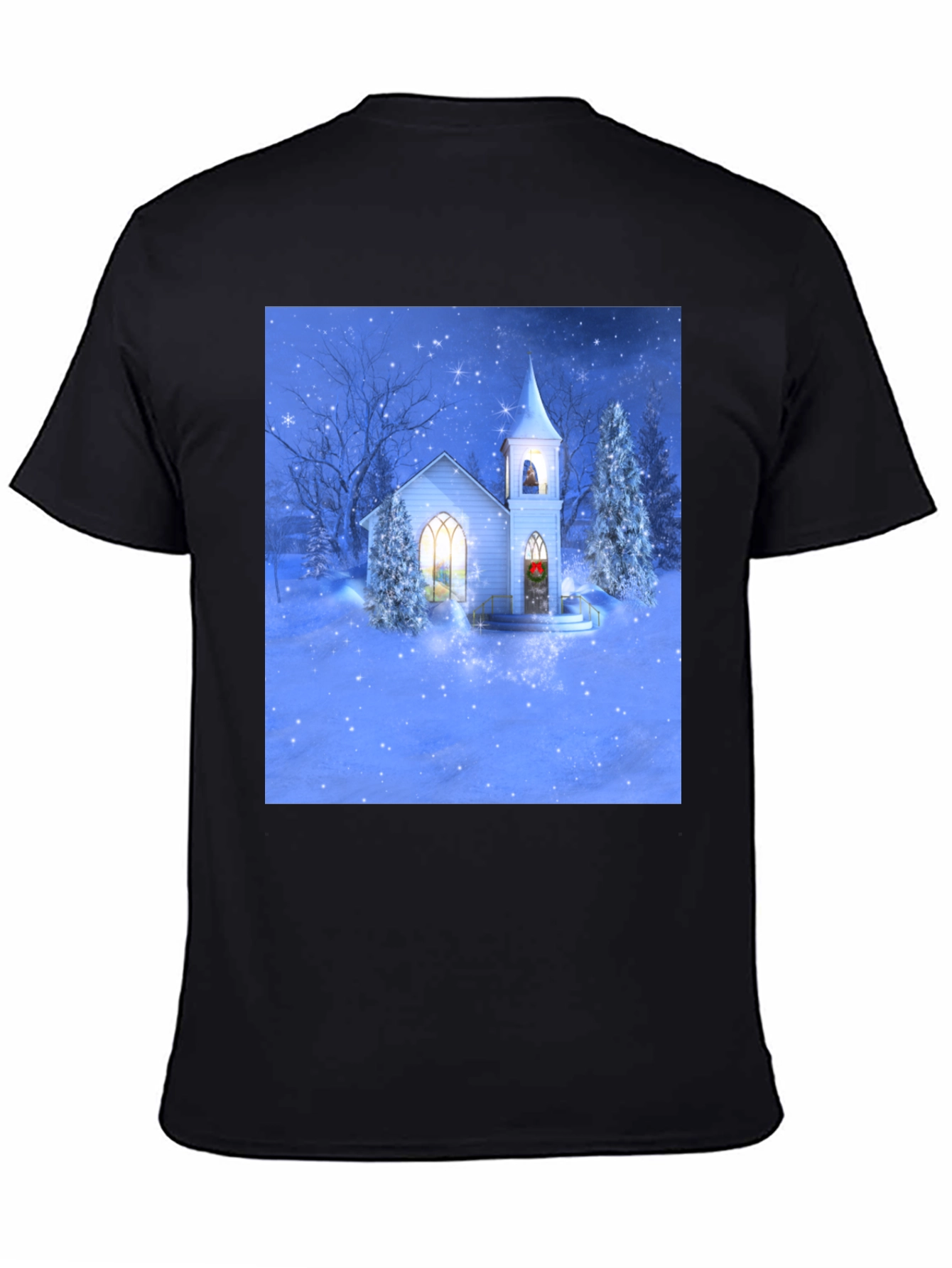 Winter Church T-Shirt - Holiday Festive Tee