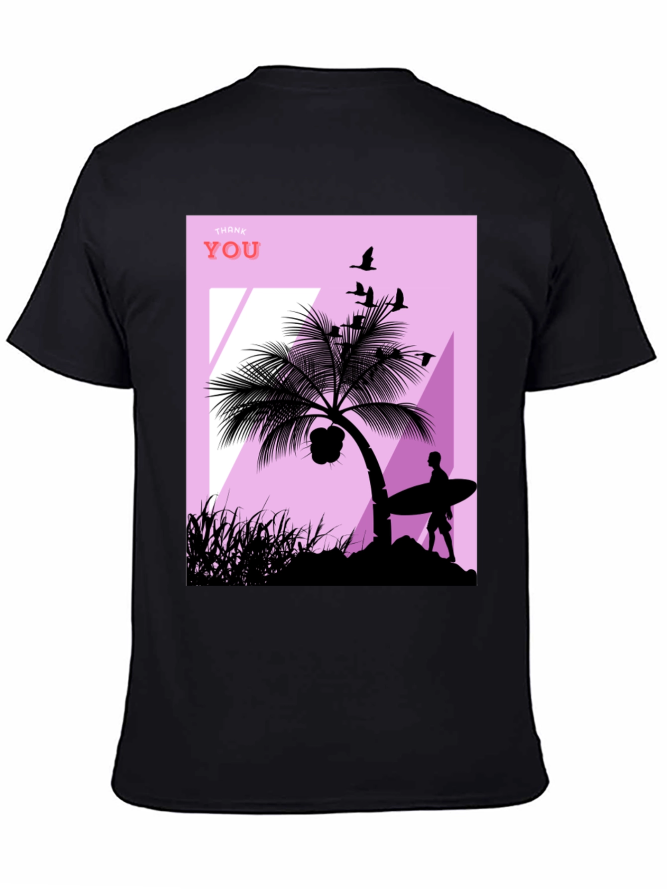 Tropical Beach Silhouette Graphic T-Shirt